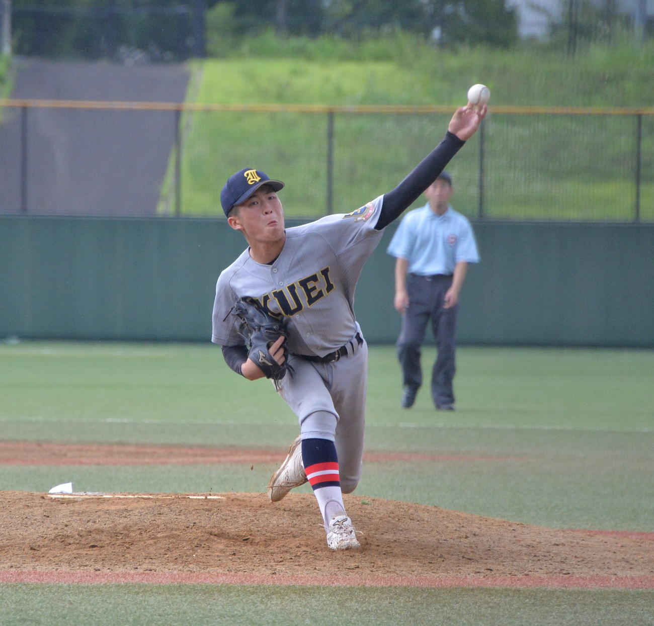 聖和学園対仙台育英　6回を投げ、毎回の奪三振と安定したゲームメークを見せた仙台育英・吉川（撮影・浜本神威）