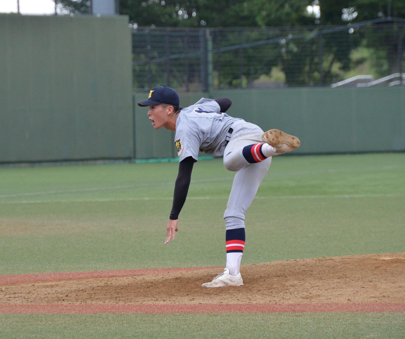聖和学園対仙台育英　6回5安打1失点11奪三振と好投した仙台育英・吉川（撮影・浜本神威）