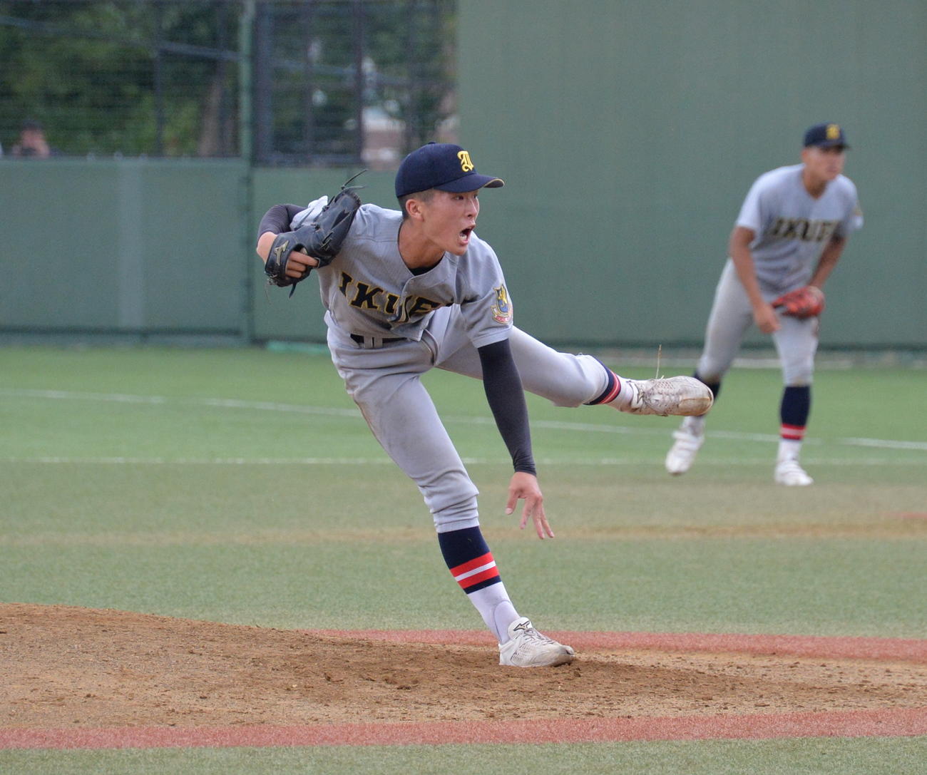 聖和学園対仙台育英　6回5安打1失点11奪三振と好投した仙台育英・吉川（撮影・浜本神威）