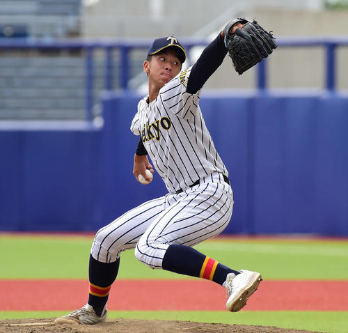 7月20日、北越戦で9回完封した帝京長岡・茨木