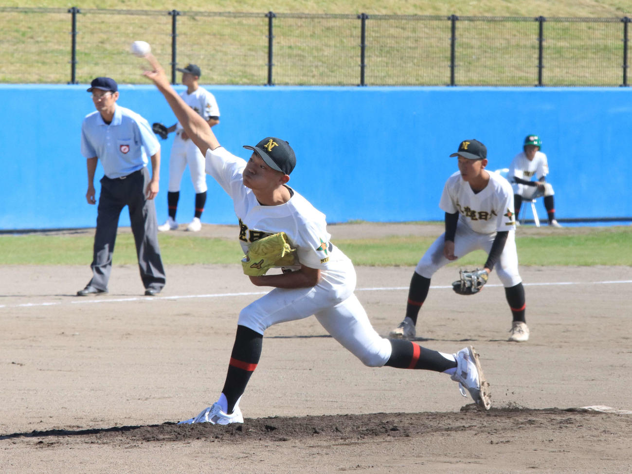 北広島対札幌日大　5回無失点だった札幌日大の高坂（撮影・保坂果那）