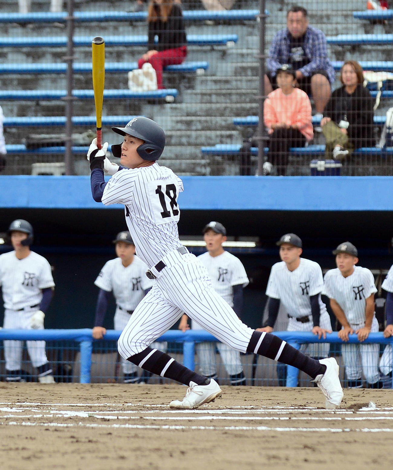 常葉大菊川対至学館　2安打をマークした常葉大菊川・佐藤大介（撮影・前田和哉）