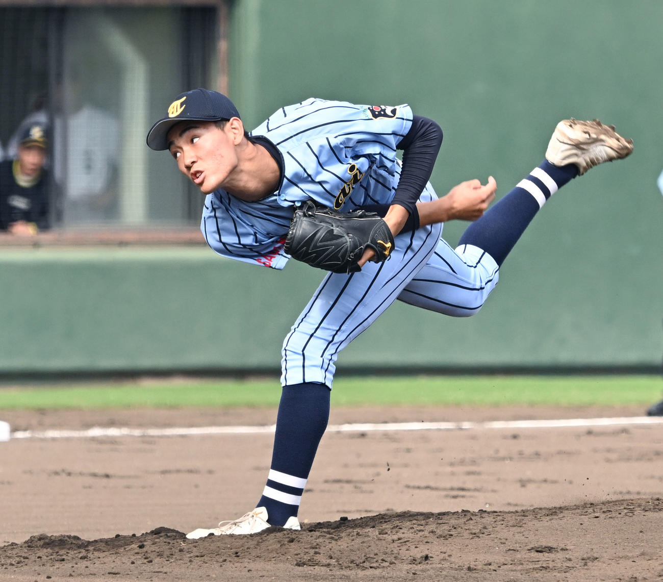 高校野球関東大会　山梨学院対東海大相模　山梨学院戦に先発した東海大相模・福田拓翔（撮影・千葉一成）
