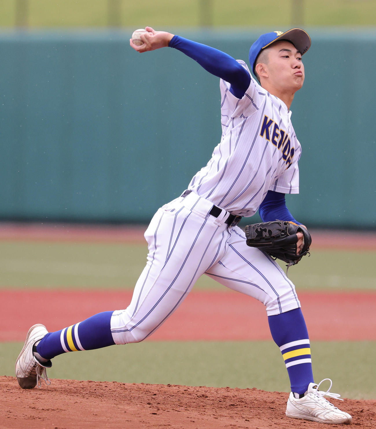 健大高崎対佐野日大　健大高崎先発の石垣（撮影・野上伸悟）