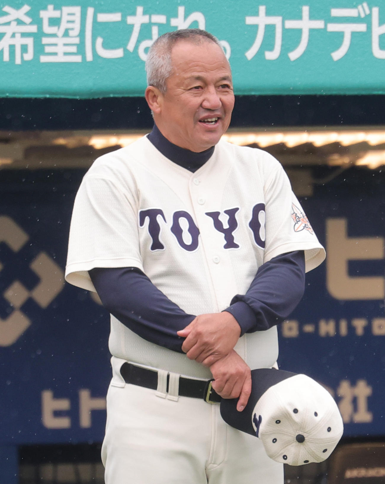 聖光学院対東洋大姫路　初戦を突破した東洋大姫路・岡田監督（撮影・野上伸悟）