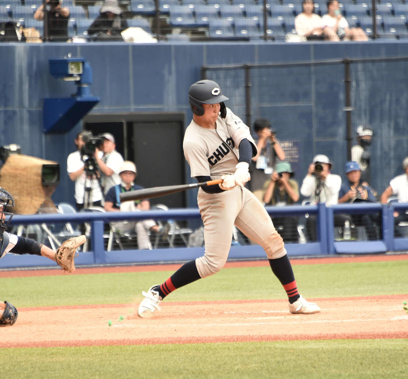5番打者だった樋口。7月の新潟大会準決勝、新潟産大付戦では5打数3安打と気を吐いた