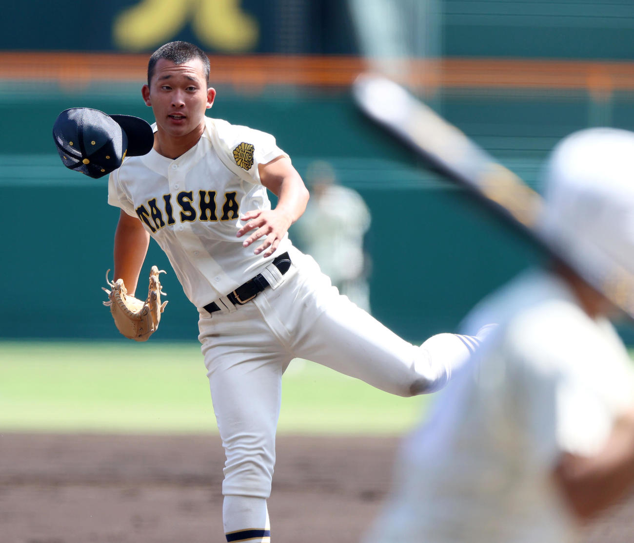 2024年8月11日、報徳学園戦に先発した大社・馬庭優太