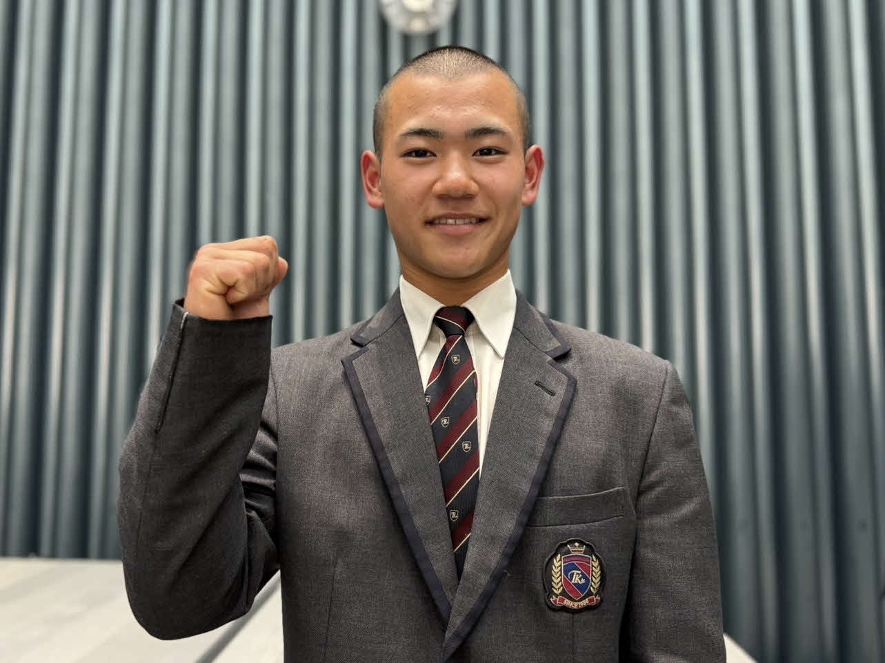 大会組み合わせと選手宣誓決定前日に出場校内で唯一、開会式の選手宣誓に立候補した、敦賀気比の主将・岡部内野手（撮影・中島麗）