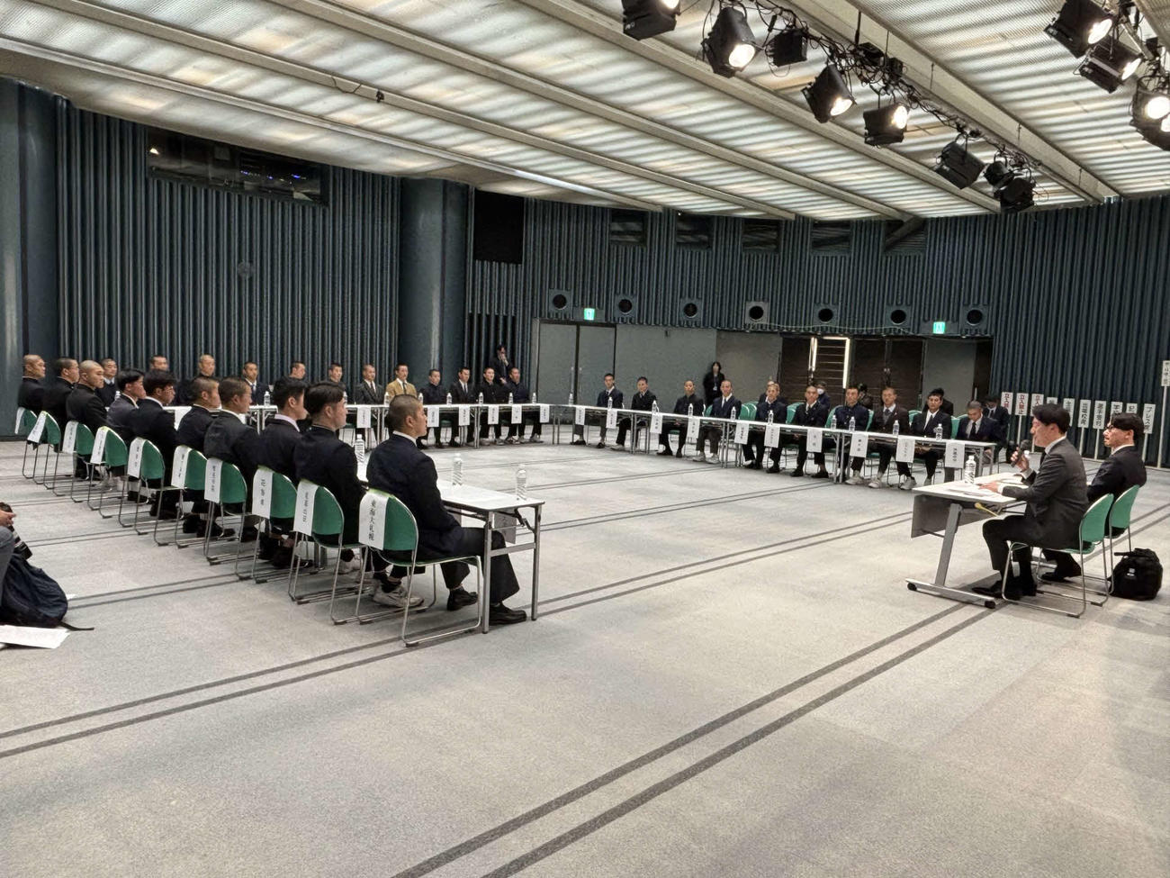 センバツ抽選会前日に行われた出場校の主将によるキャプテントーク（撮影・古財稜明）