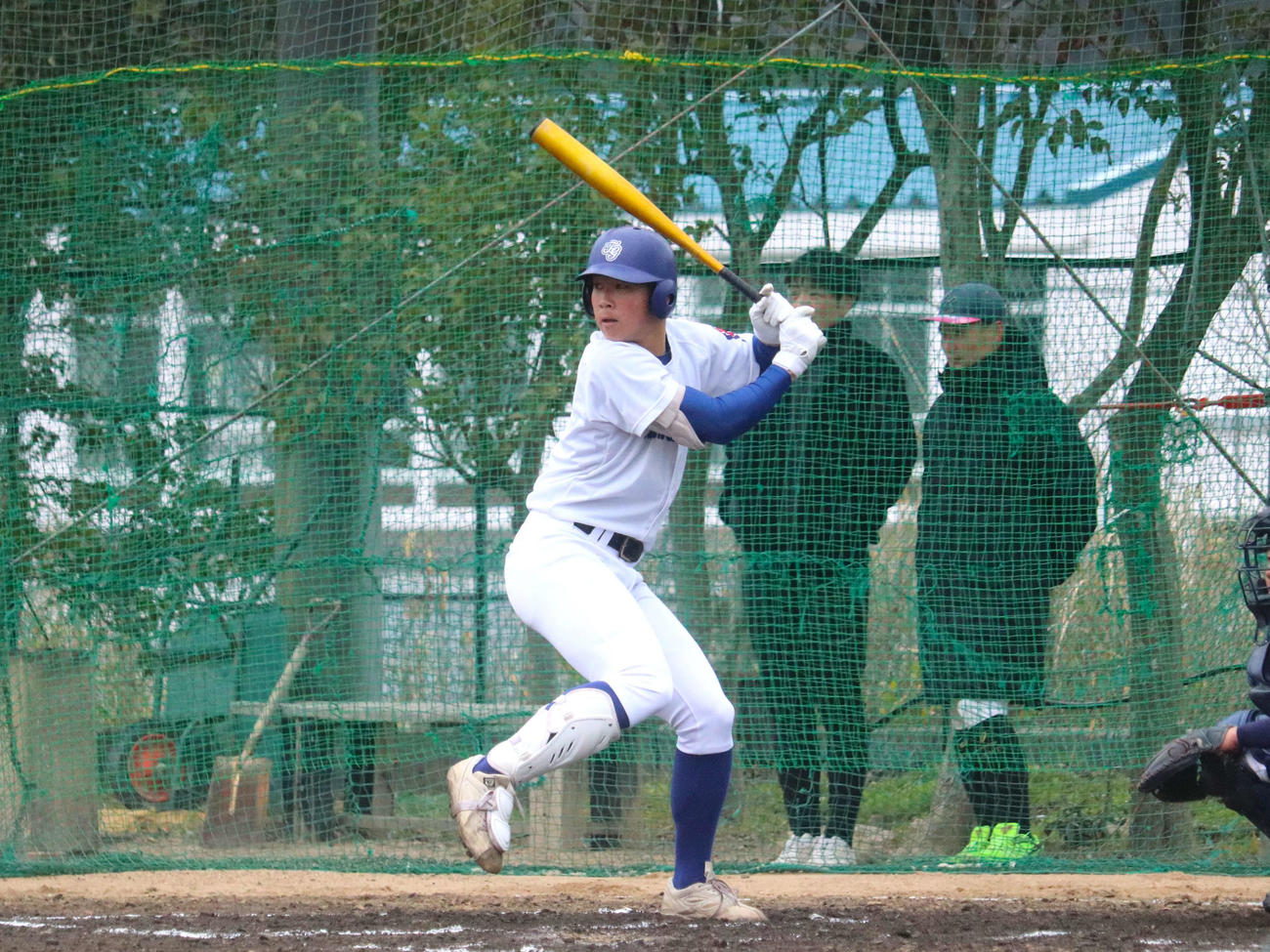 練習試合で3安打をマークした滝川のエース・新井