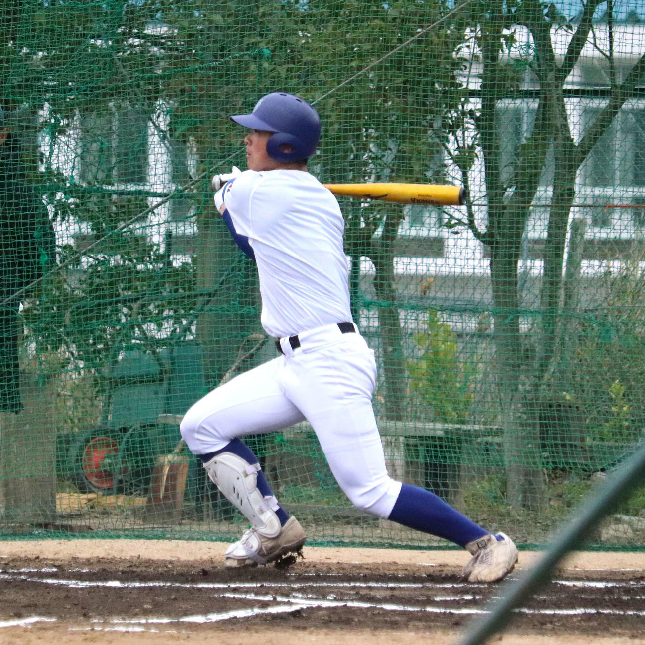 練習試合で3安打をマークした滝川のエース・新井
