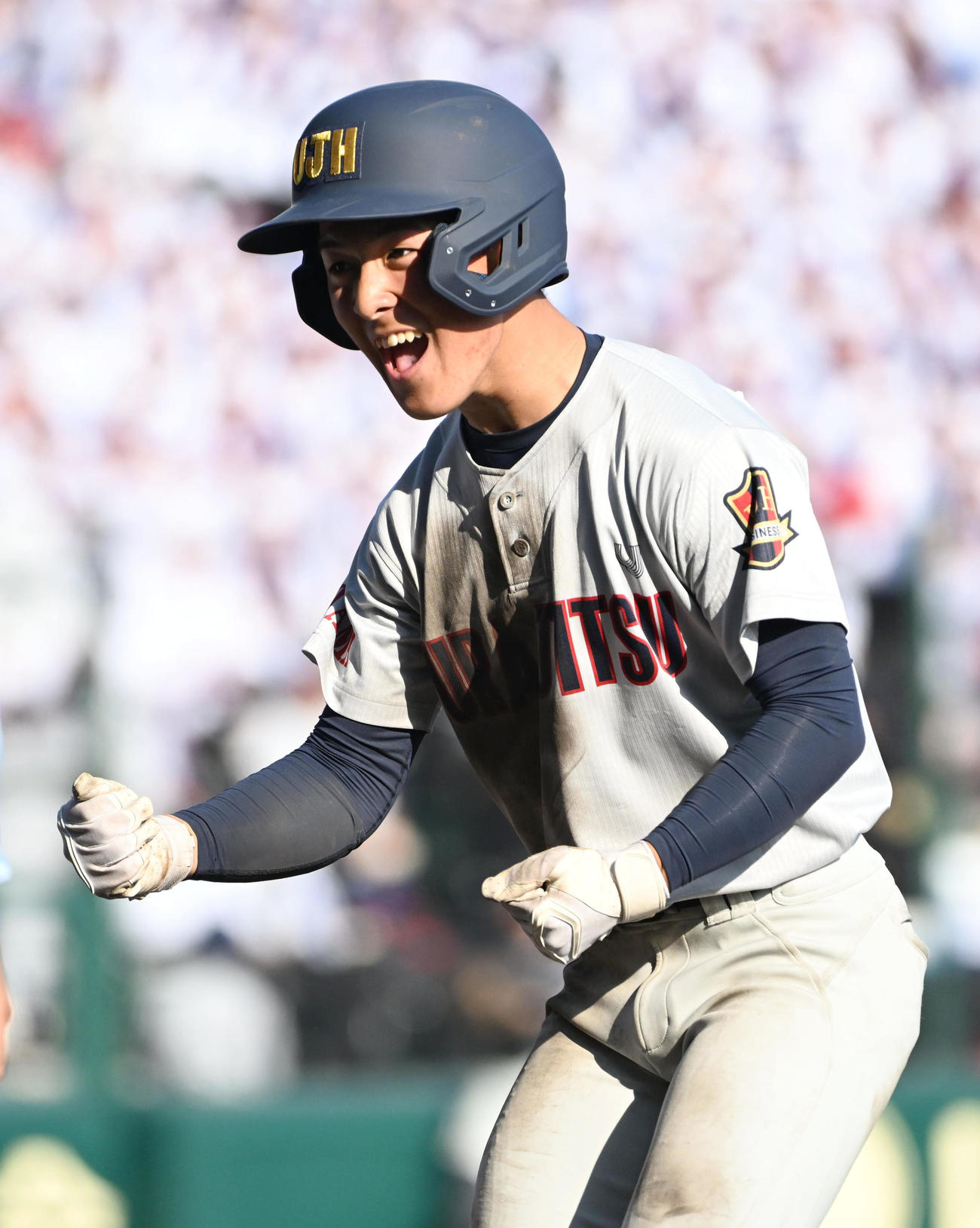 浦和実対滋賀学園　5回表浦和実2死一、三塁　佐々木悠里は先制の中適時打を放つ（撮影・石井愛子）