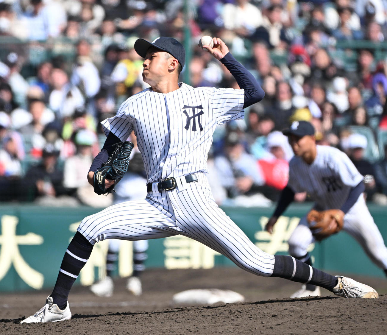 常葉大菊川対聖光学院　常葉大菊川2番手の佐藤大介（撮影・石井愛子）