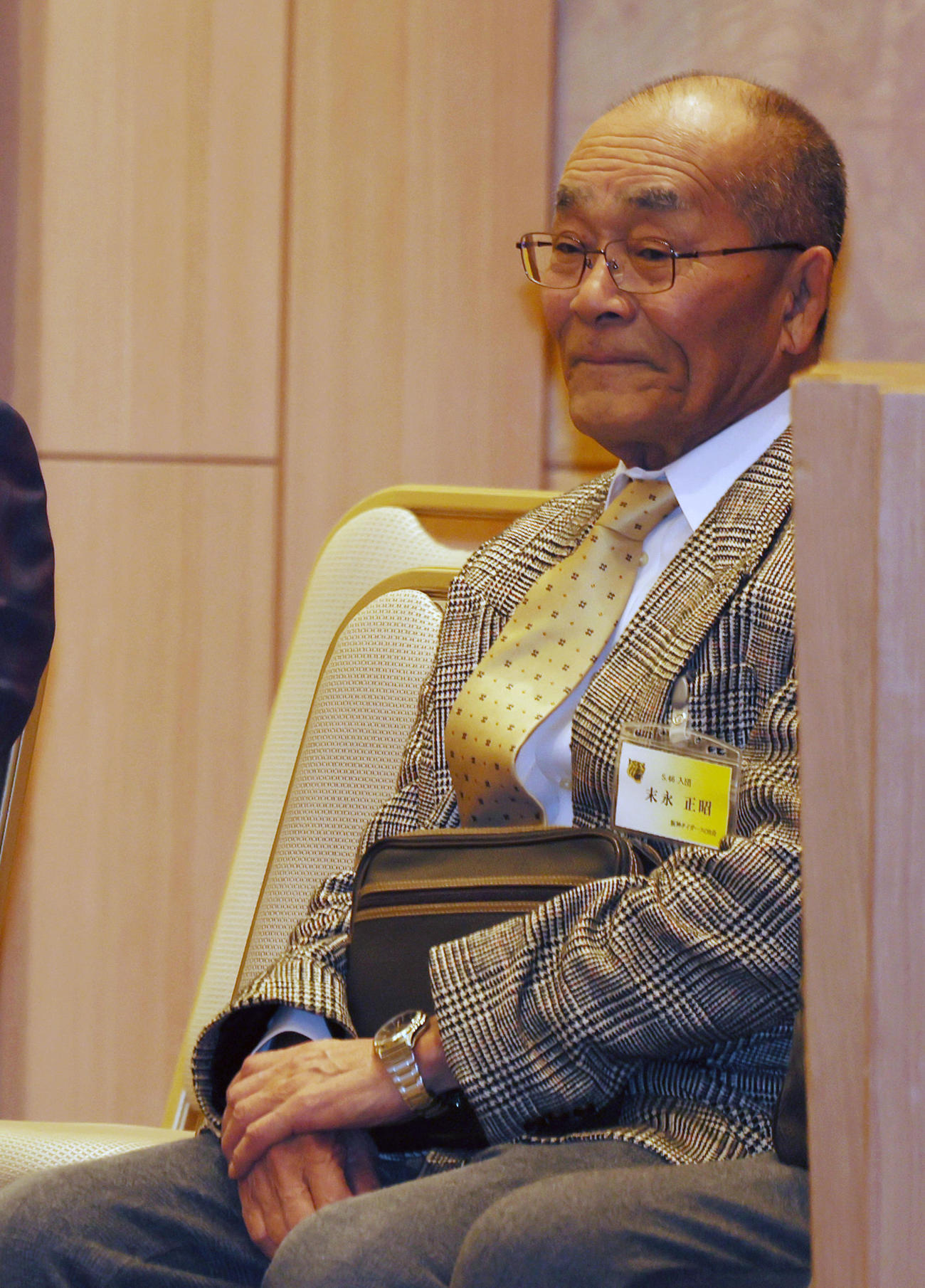 2024年11月、阪神のOB総会に出席した末永正昭氏