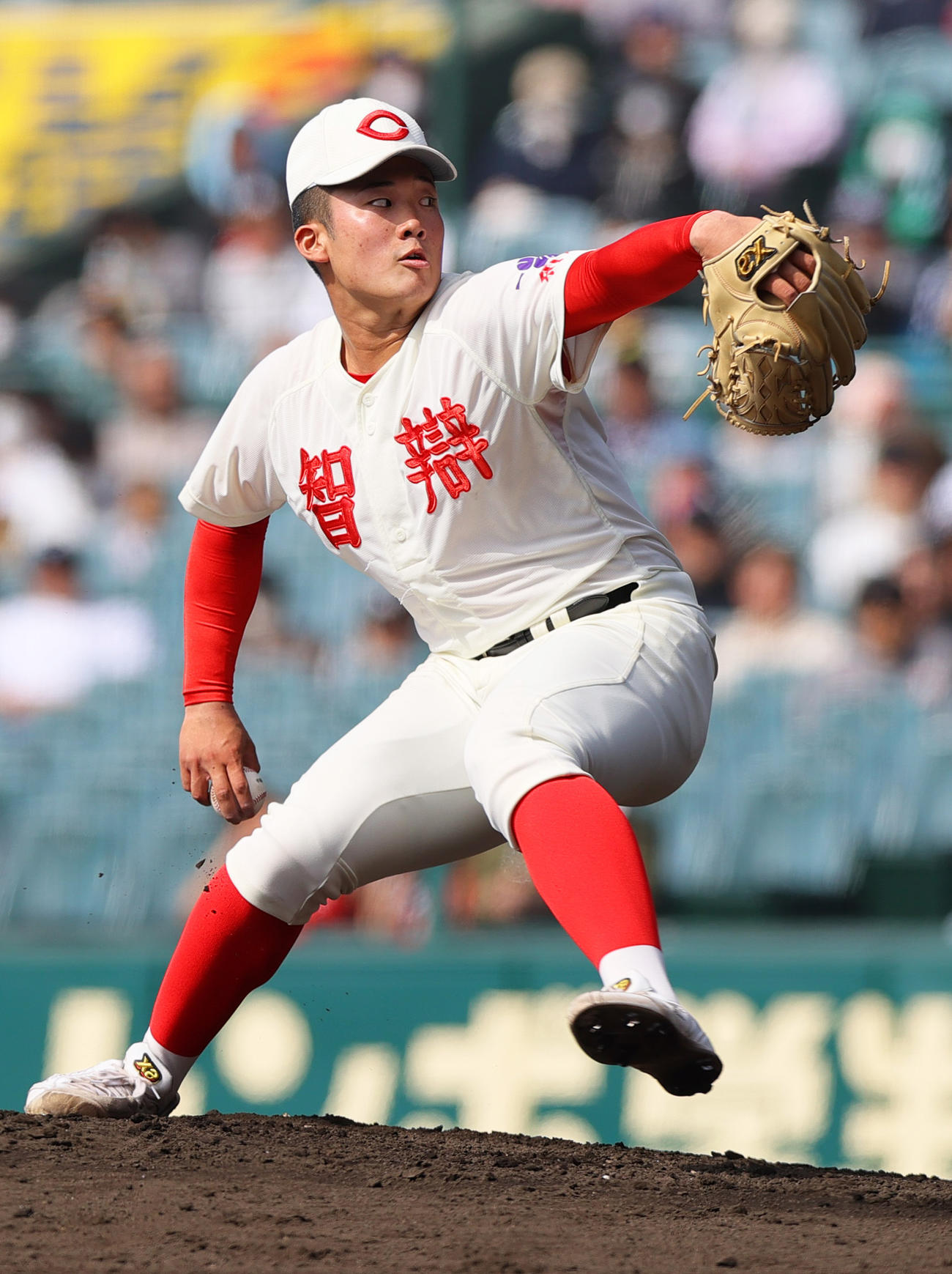 智弁和歌山対エナジックスポーツ　力投する智弁和歌山先発の渡辺（撮影・上山淳一）