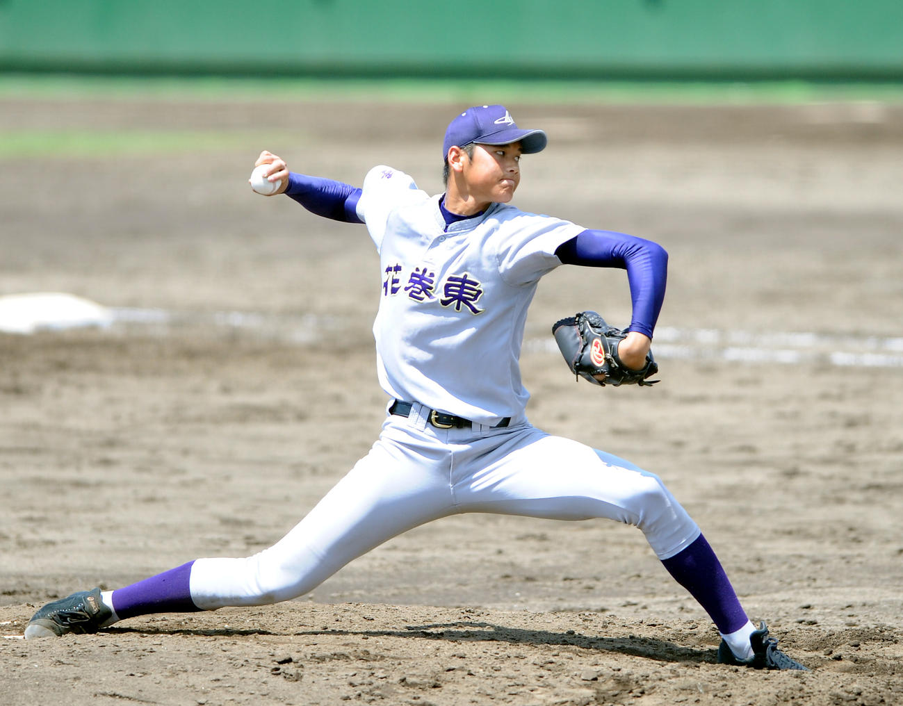 高校野球岩手県大会　盛岡大付対花巻東　力投する花巻東の大谷翔平＝2012年7月26日