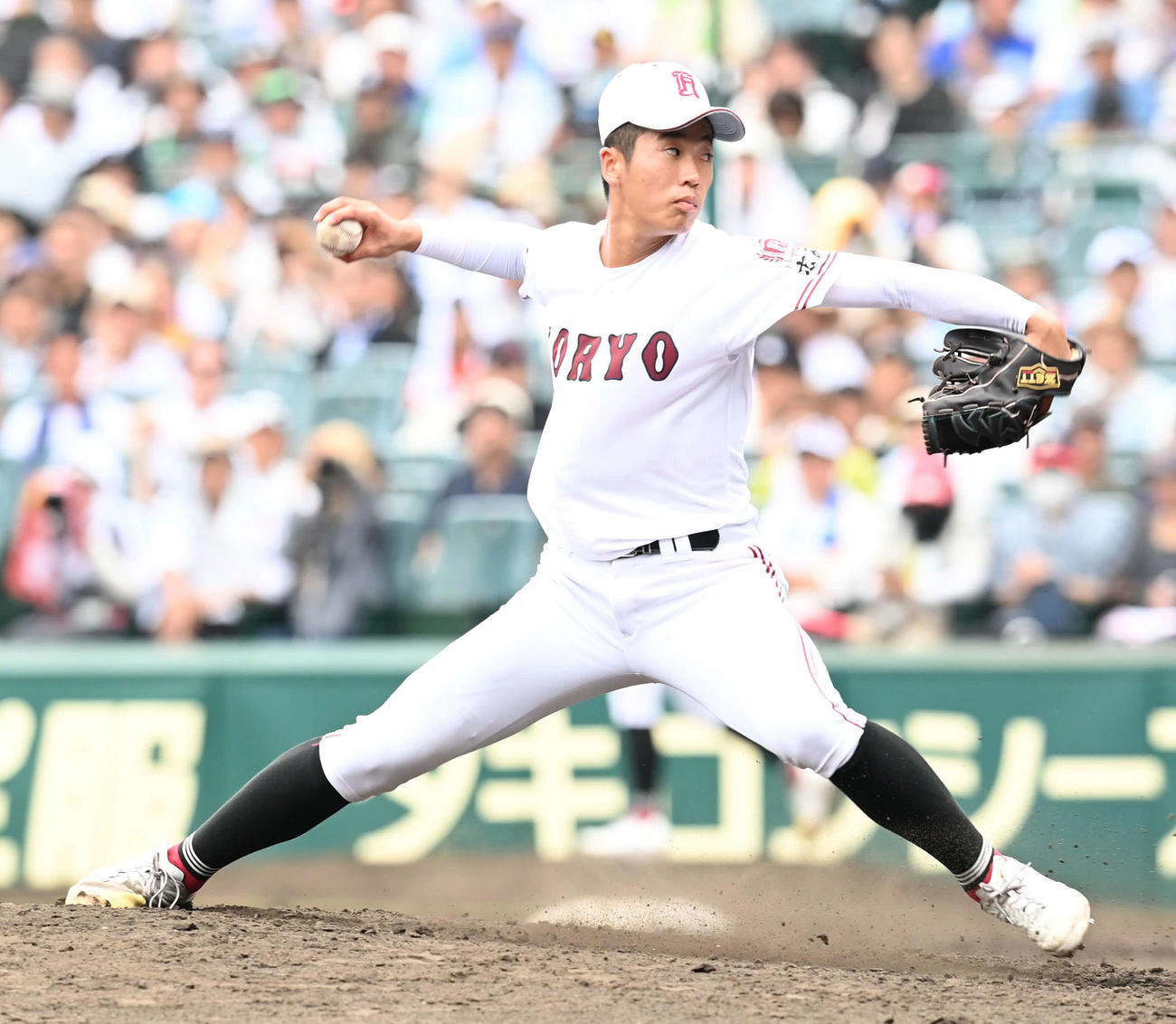 東海大相模対広陵　広陵3番手で登板する堀田（2024年8月撮影）