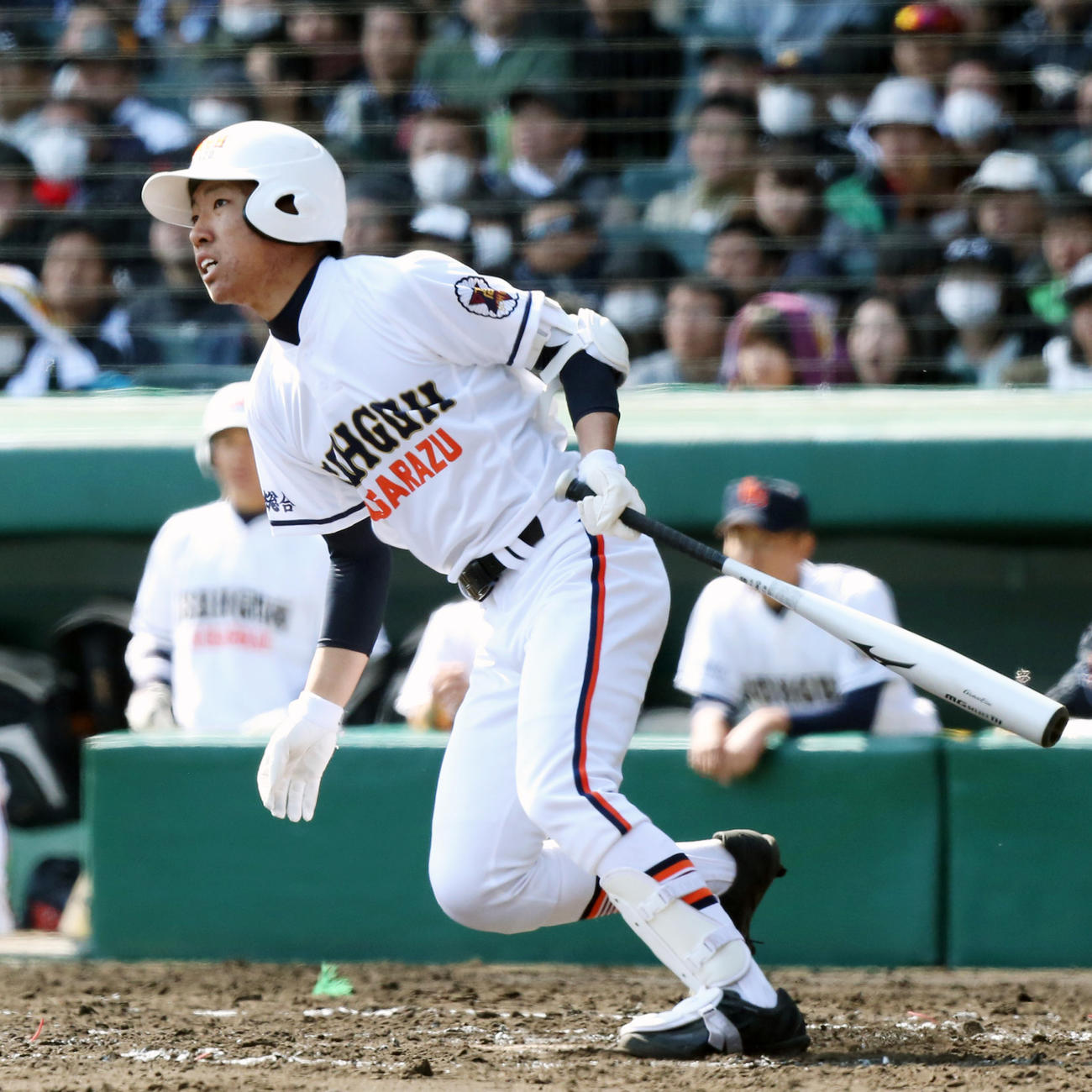 第88回選抜高校野球大会　2回戦　大阪桐蔭対木更津総合　3回表木更津総合1死満塁、左前へ2点適時安打を放つ小池航貴（2016年3月撮影）