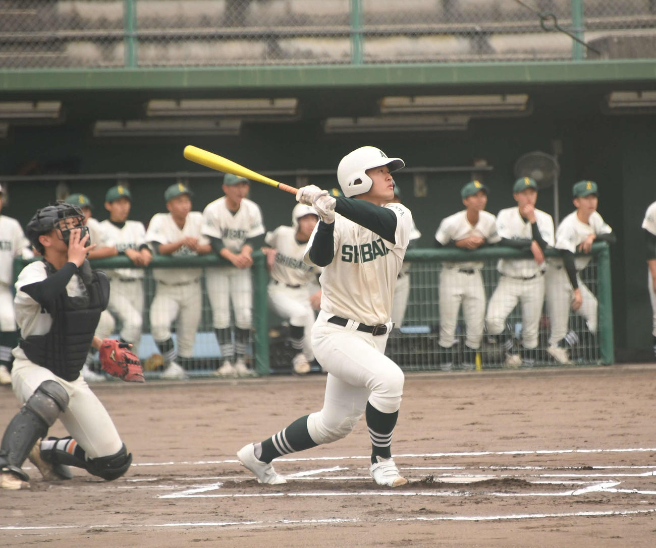 1回表、新発田農・池上が先制2ラン