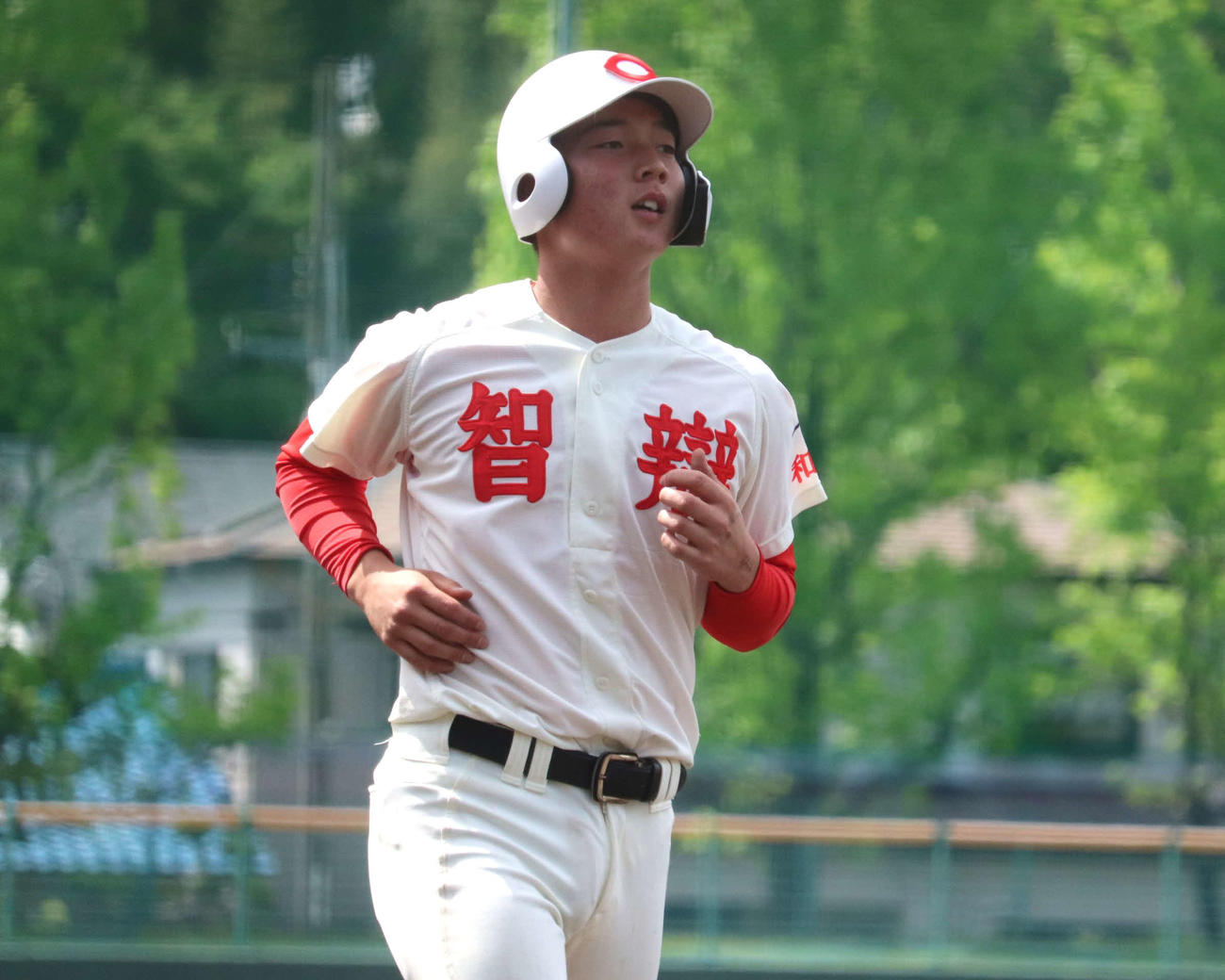 春季近畿地区大会和歌山県予選決勝　星林対智弁和歌山　3回2死満塁で山田凜は走者一掃の左越え適時三塁打をマーク（撮影・中島麗）