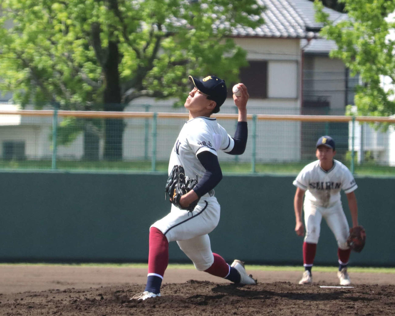 春季近畿地区大会和歌山県予選決勝　星林対智弁和歌山　先発した、星林の則藤（撮影・中島麗）