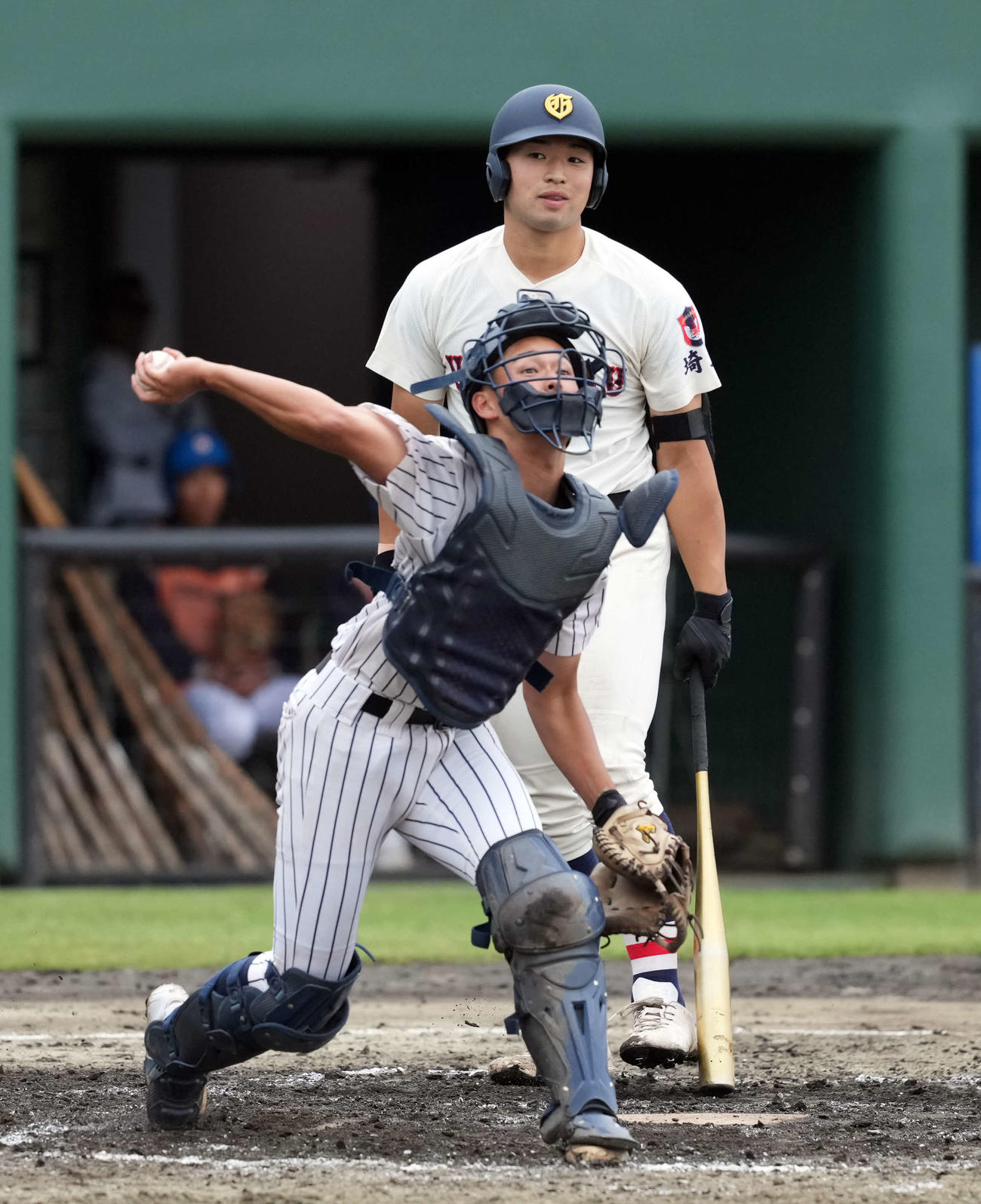 浦和学院対帝京三　4回表浦和学院無死、見逃し三振に倒れる藤井（撮影・たえ見朱実）