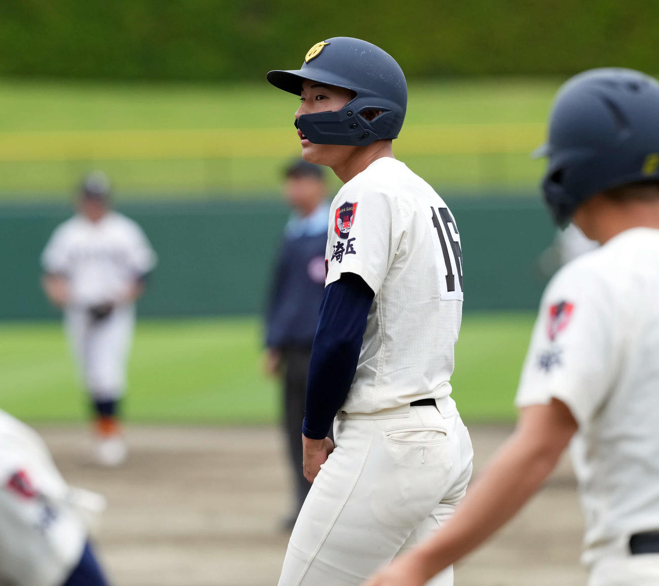 浦和学院対帝京三　2回表浦和学院1死、中前打を放った吉田（撮影・たえ見朱実）
