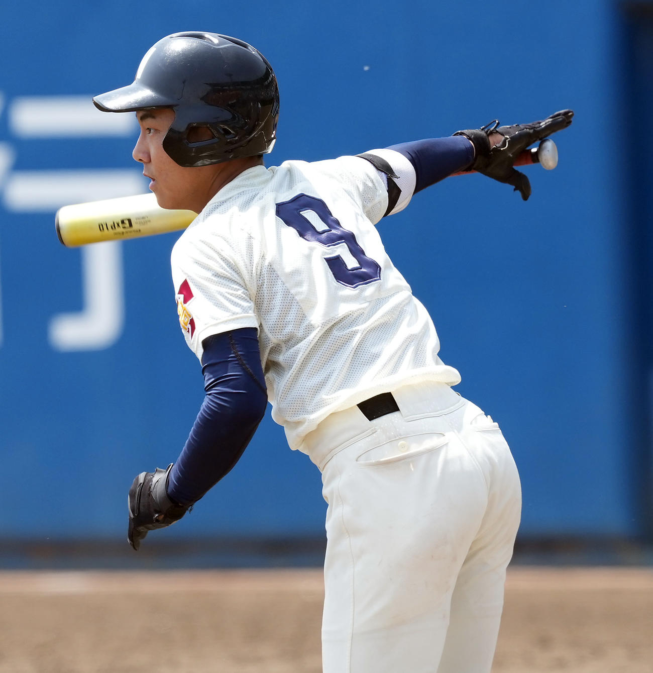 習志野対健大高崎　2回裏習志野1死一、三塁、先制の適時打を放つ林（撮影・たえ見朱実）