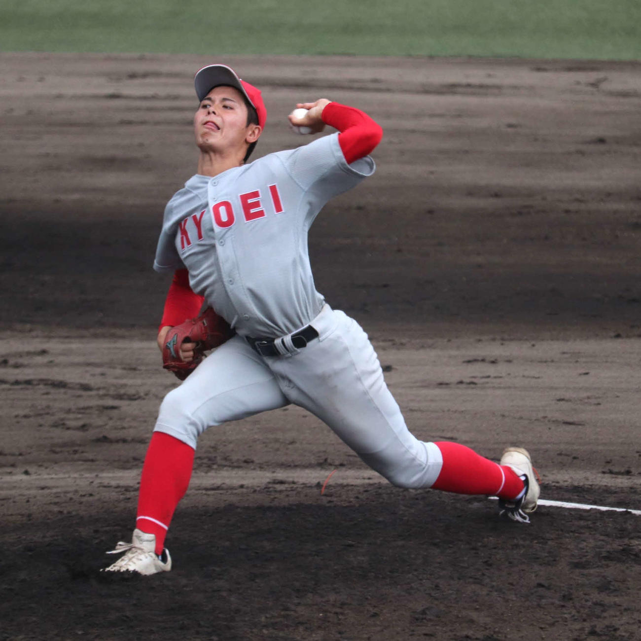 近畿大会1回戦　京都共栄対奈良大付　先発した、京都共栄の小林（撮影・中島麗）