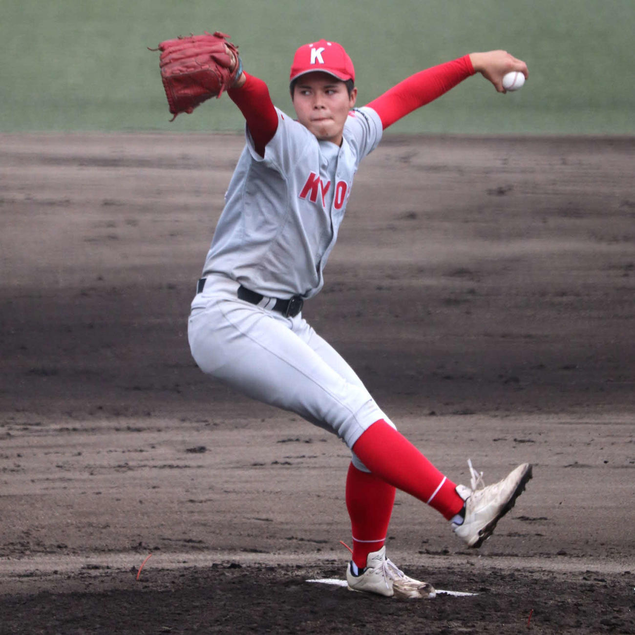 近畿大会1回戦　京都共栄対奈良大付　先発した、京都共栄の小林（撮影・中島麗）