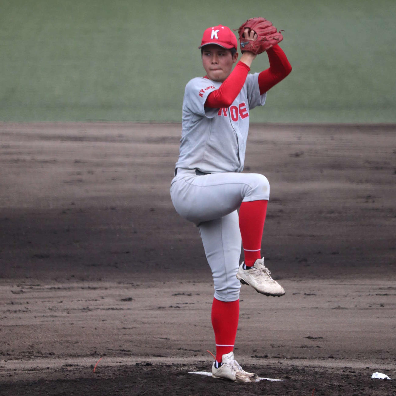 近畿大会1回戦　京都共栄対奈良大付　先発した、京都共栄の小林（撮影・中島麗）