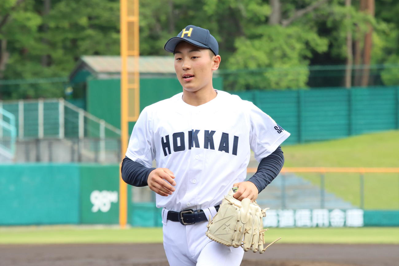 2番手として登板した北海の森（撮影・保坂果那）