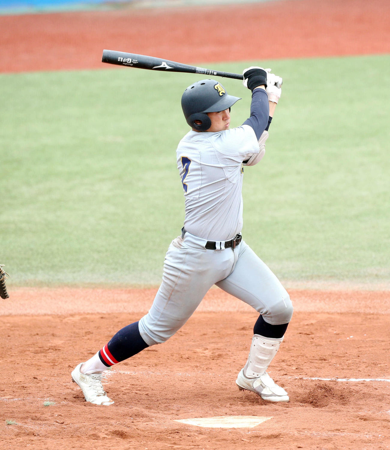 5月24日石巻工戦、打席に入る仙台育英・川尻