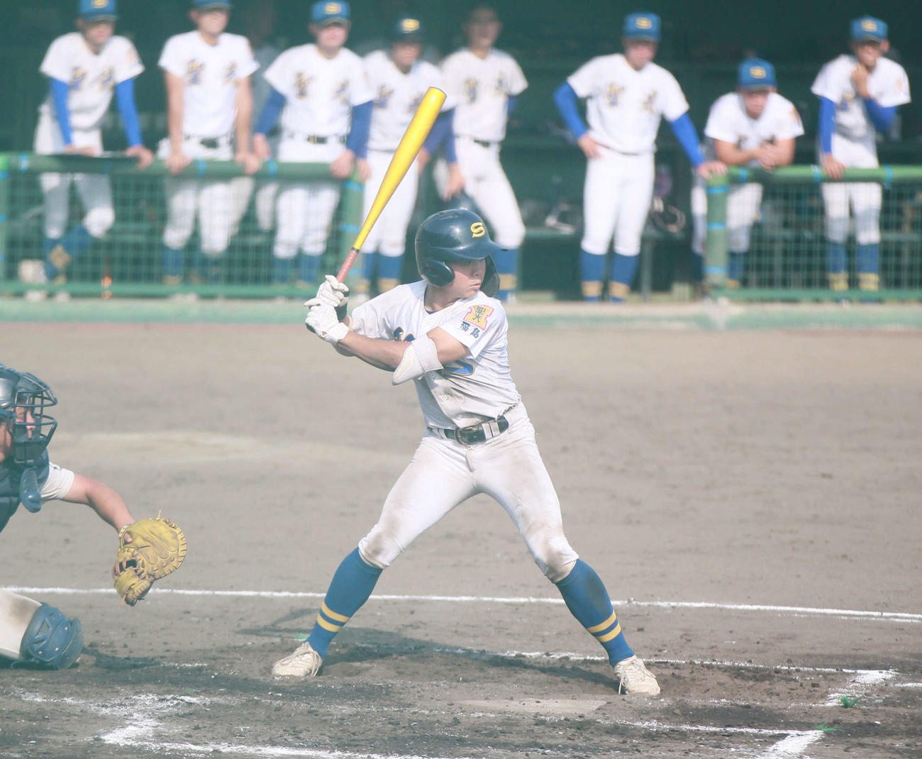 聖光学院対安積黎明　打席に入る聖光学院・仁平主将（撮影・高橋香奈）