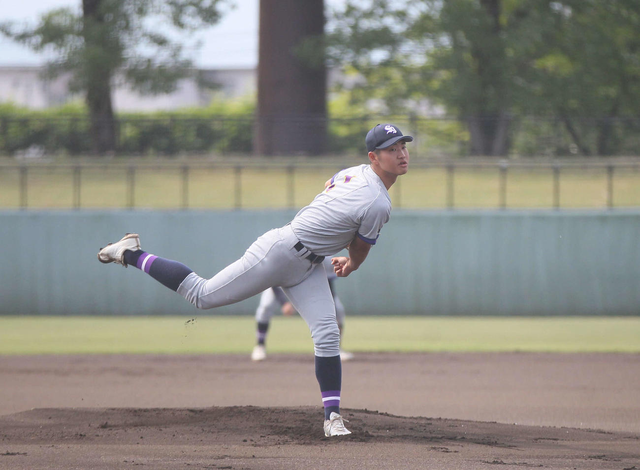 聖和学園対青森北　先発のマウンドに上がった聖和学園・高橋歩（撮影・高橋香奈）