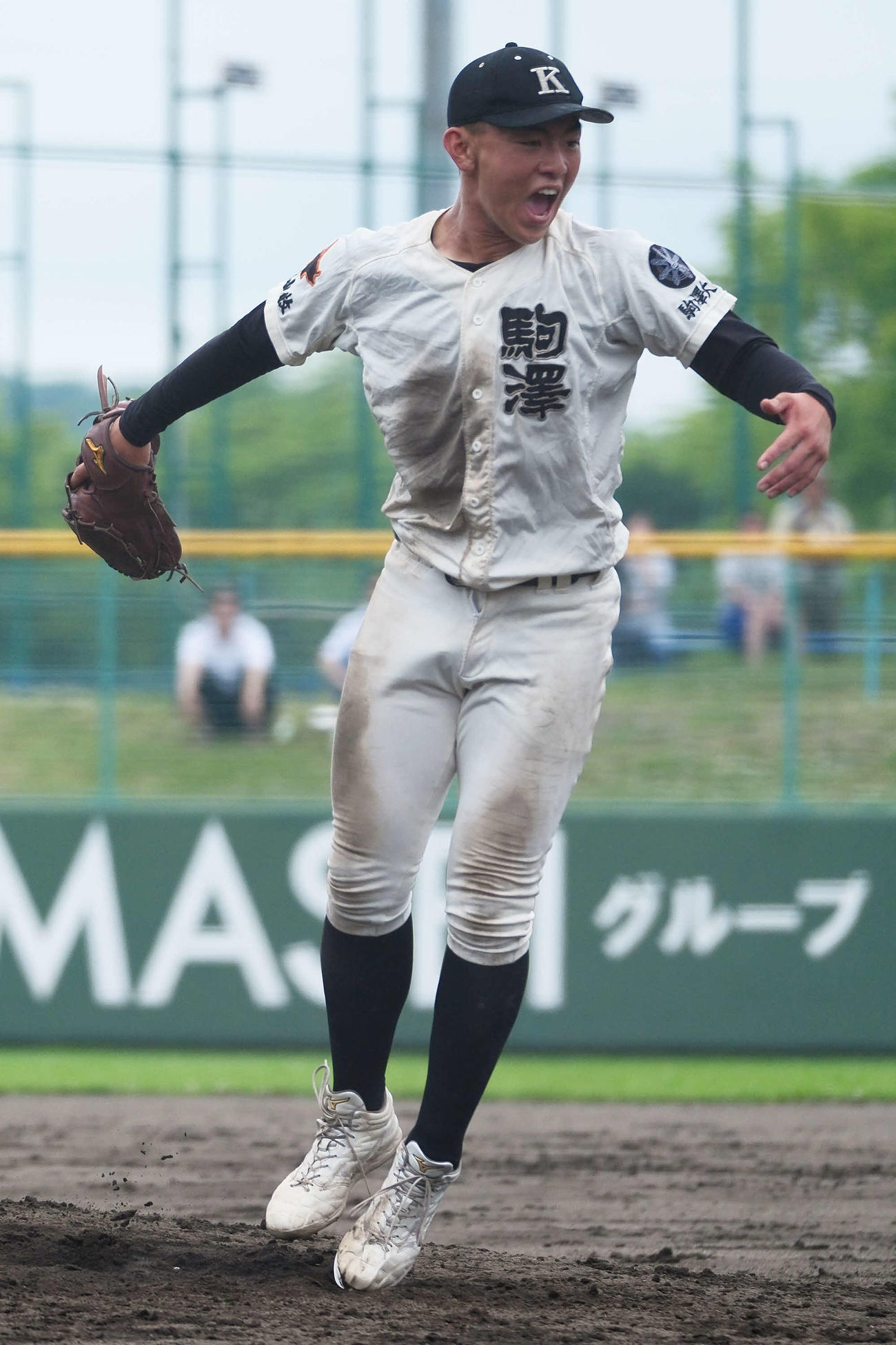 168球の熱投で完投勝ちした駒大苫小牧の先発・寺田七将投手（3年）