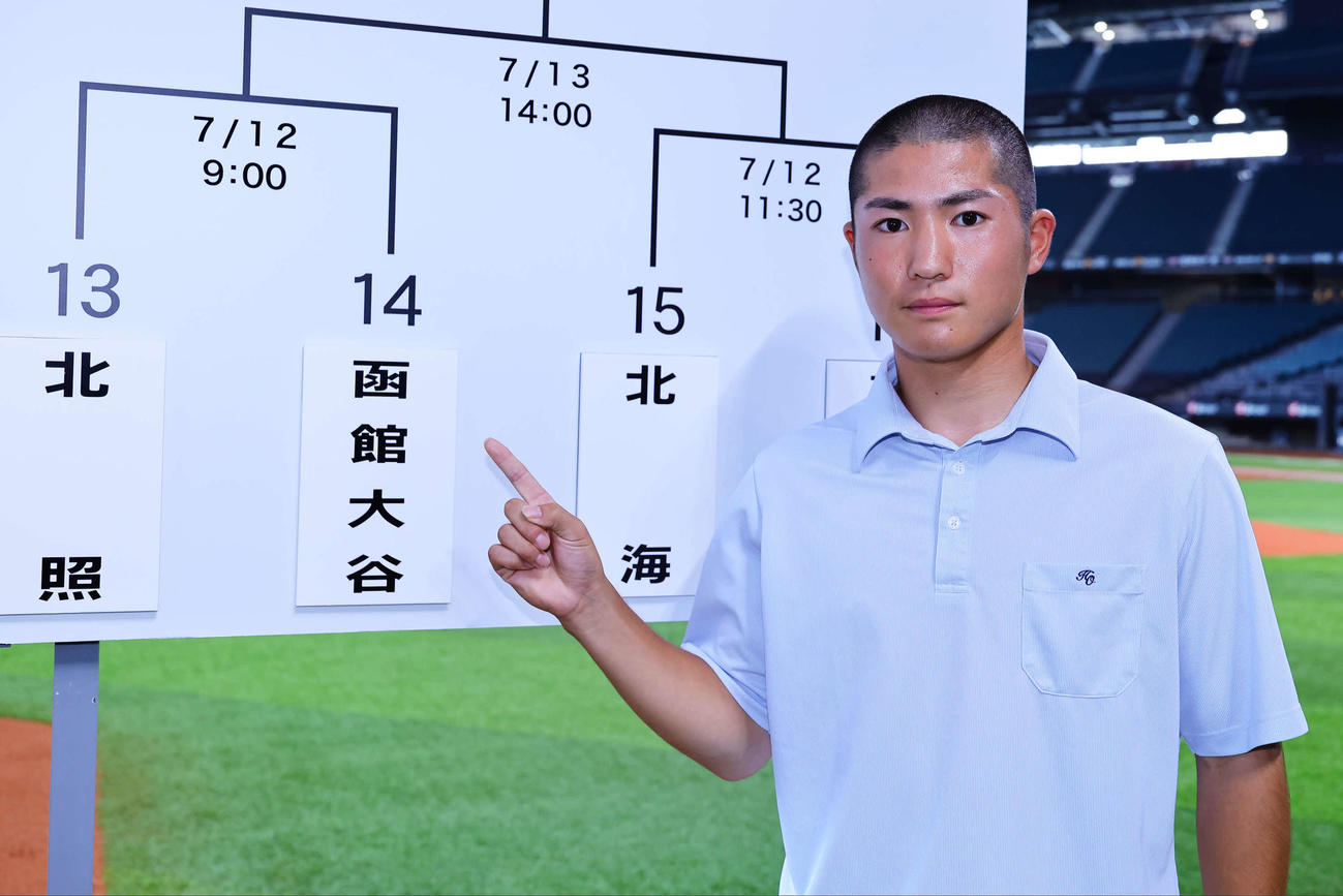 16年ぶり2度目の出場で北照と対戦する函館大谷・湯浅主将
