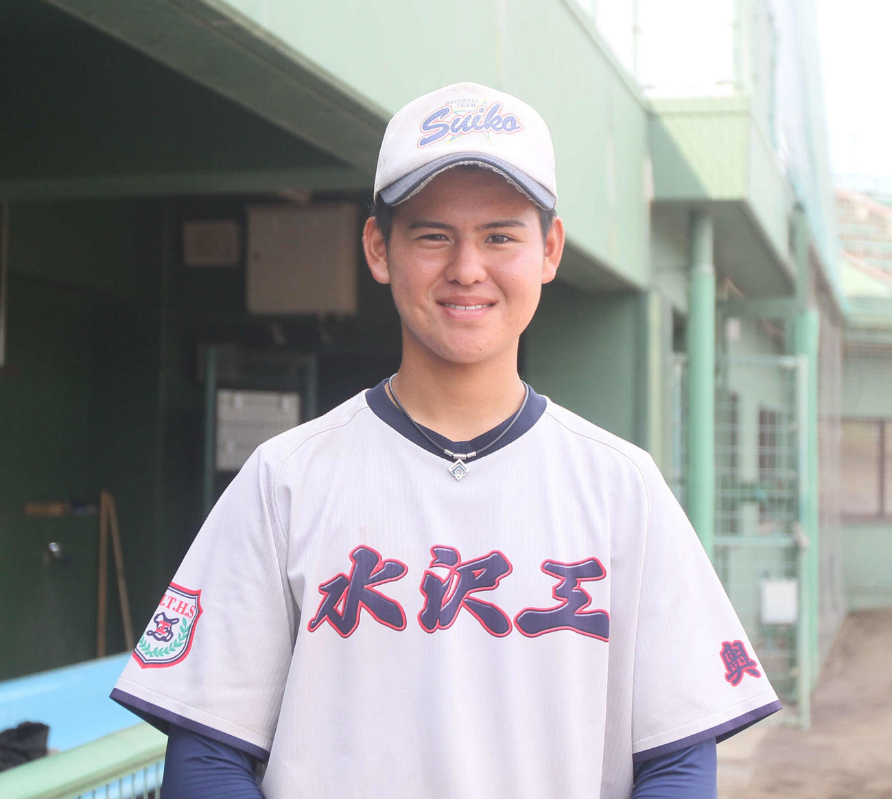夏に向け意気込む水沢工・阿部（撮影・高橋香奈）