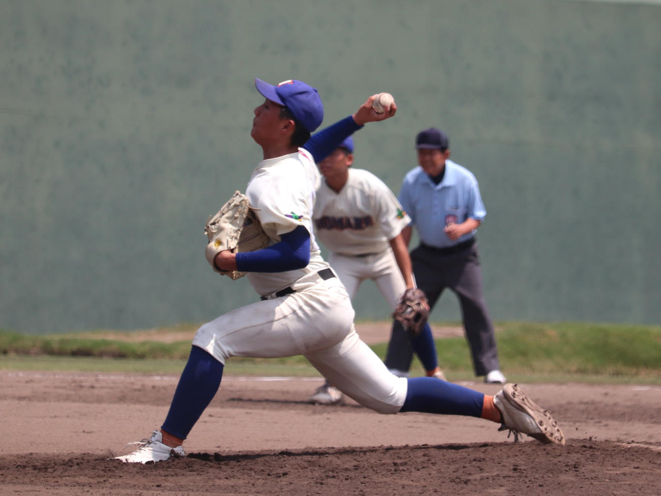 愛知大会2回戦　愛知総合工科対誉　先発した、誉の南原（撮影・中島麗）