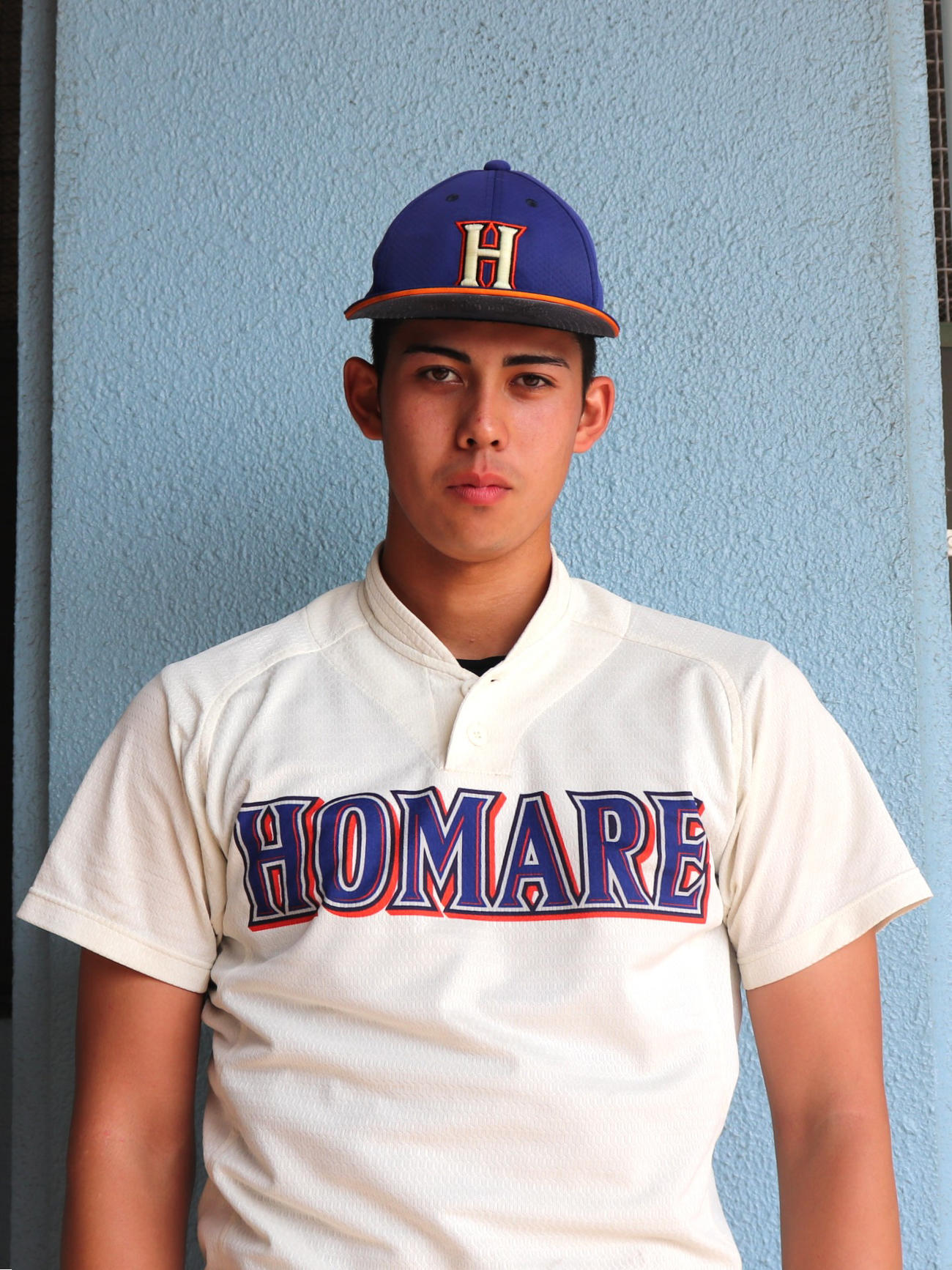 愛知大会2回戦　愛知総合工科対誉　3番手で登板した誉のモレチ（撮影・中島麗）