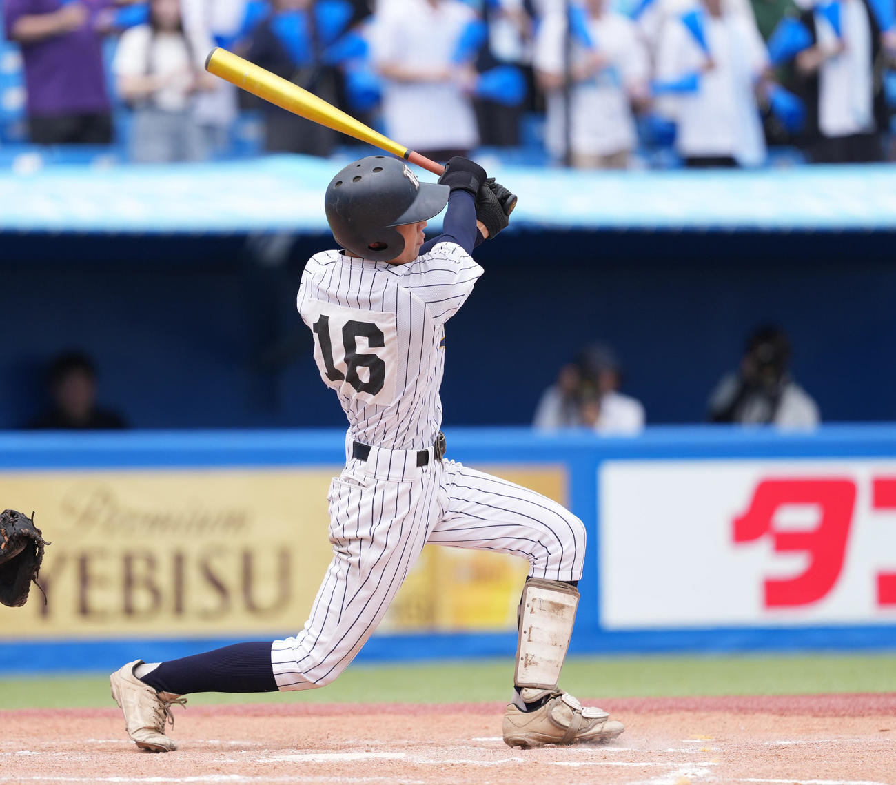 大山対広尾　1回裏広尾2死二塁、左適時三塁打を放つ玉田（撮影・鈴木みどり）