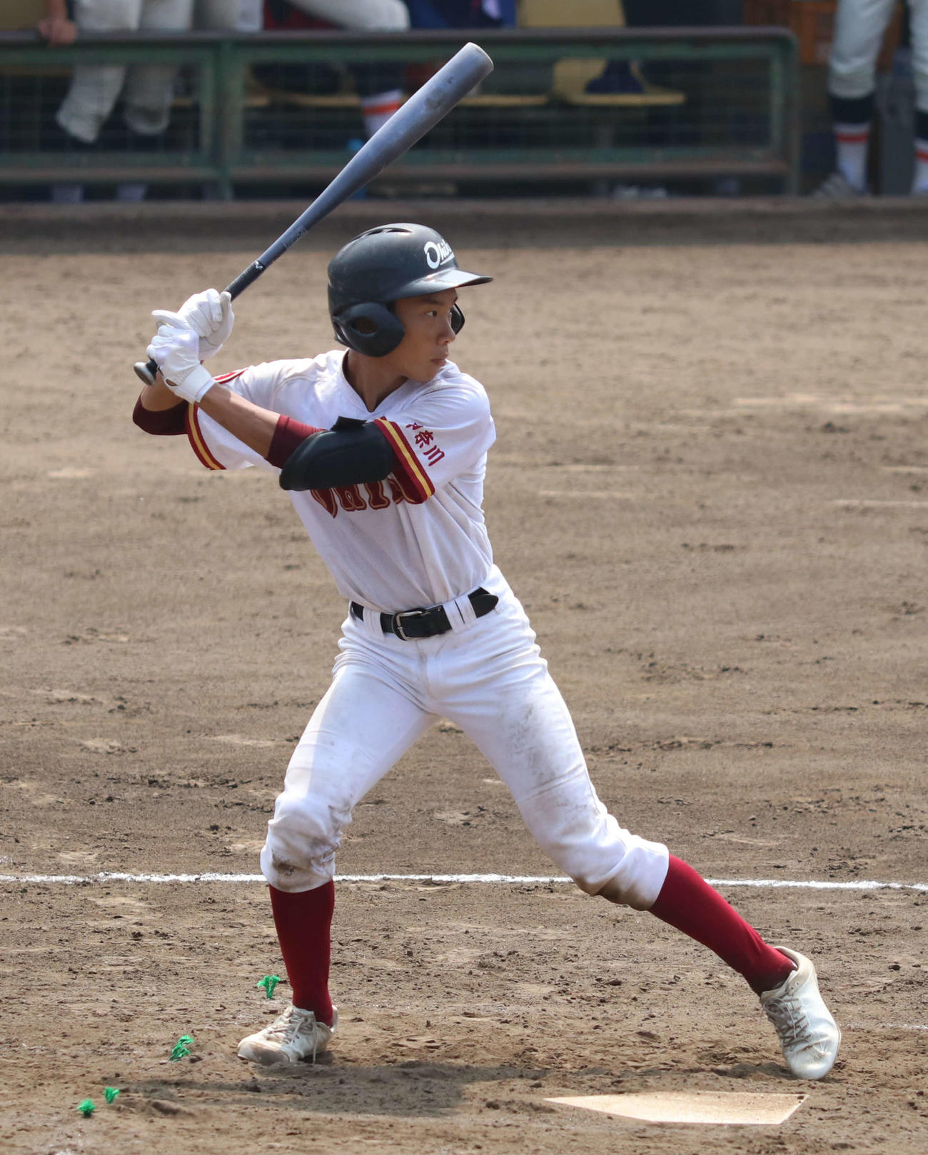 関東学院対大井・小田原城北工　打席に立つ小島捕手（撮影・寺本吏輝）