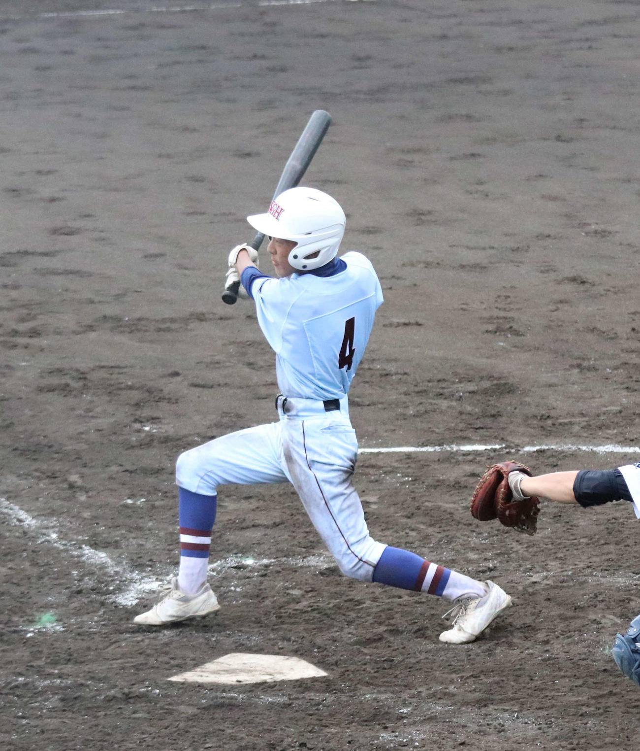 千葉南対成美学園　打席に入る入口（撮影・北村健龍）