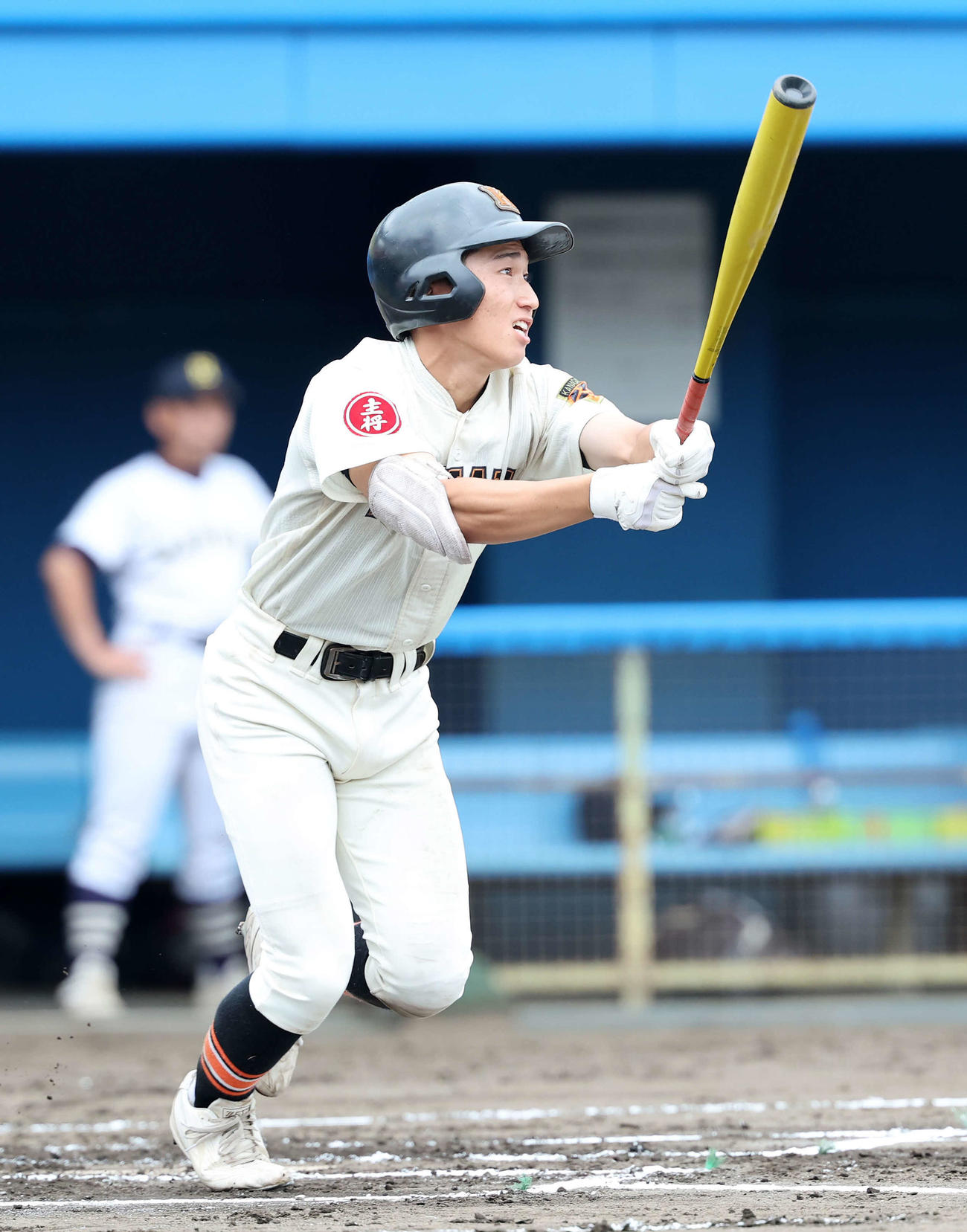 柏陽対川和　6回裏川和無死満塁、矢島は右越え適時二塁打を放つ（撮影・鈴木正人）