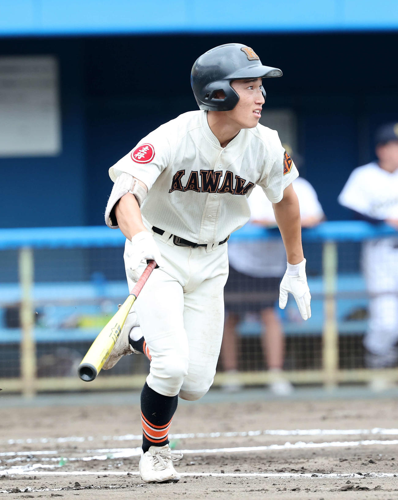 柏陽対川和　6回裏川和無死満塁、矢島は右越え適時二塁打を放つ（撮影・鈴木正人）