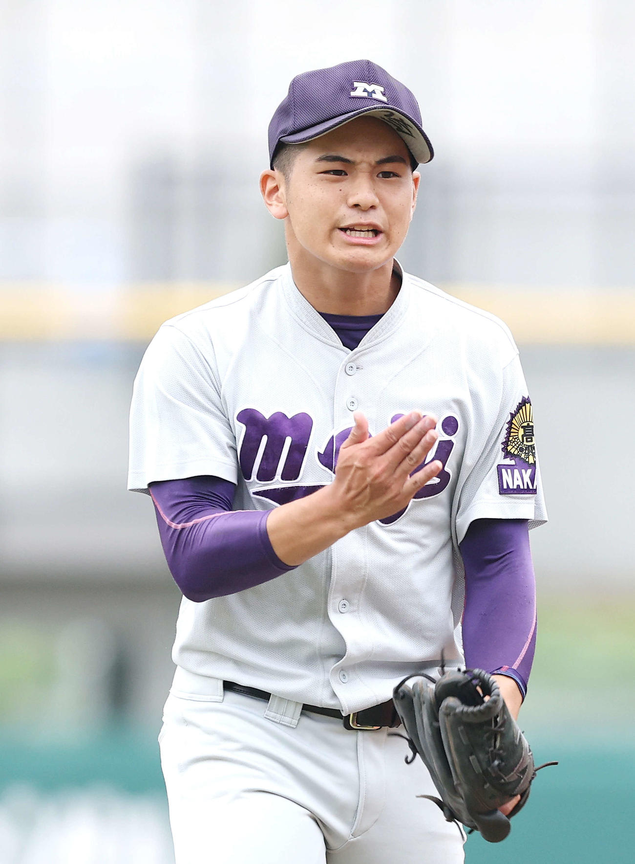 明大中野対上野学園　9回表を抑える田中（撮影・河田真司）