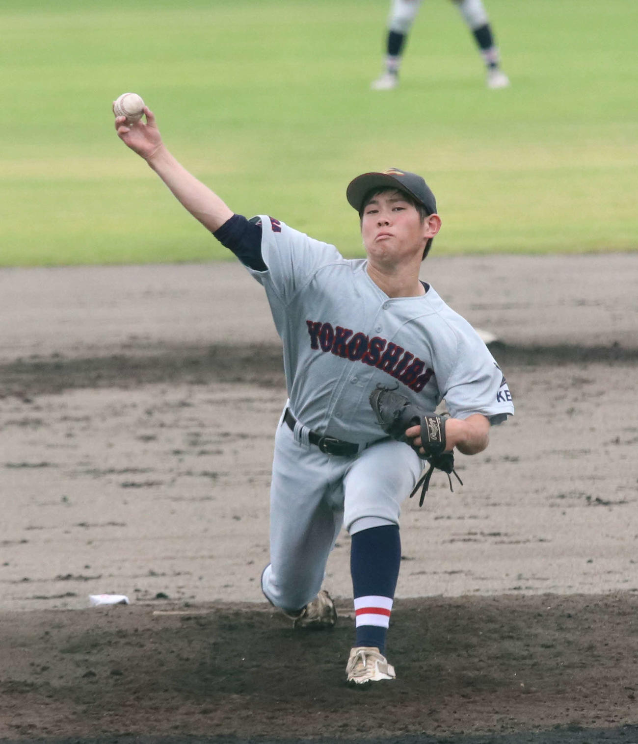 旭農・銚子対横芝敬愛　先発し力投する横芝敬愛・伊藤（撮影・北村健龍）
