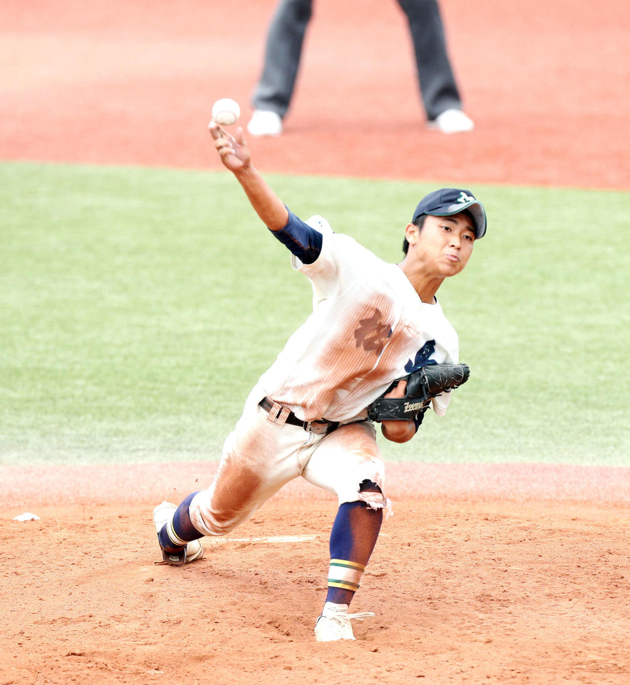 仙台西対松島　先発した松島・八木（撮影・木村有優）