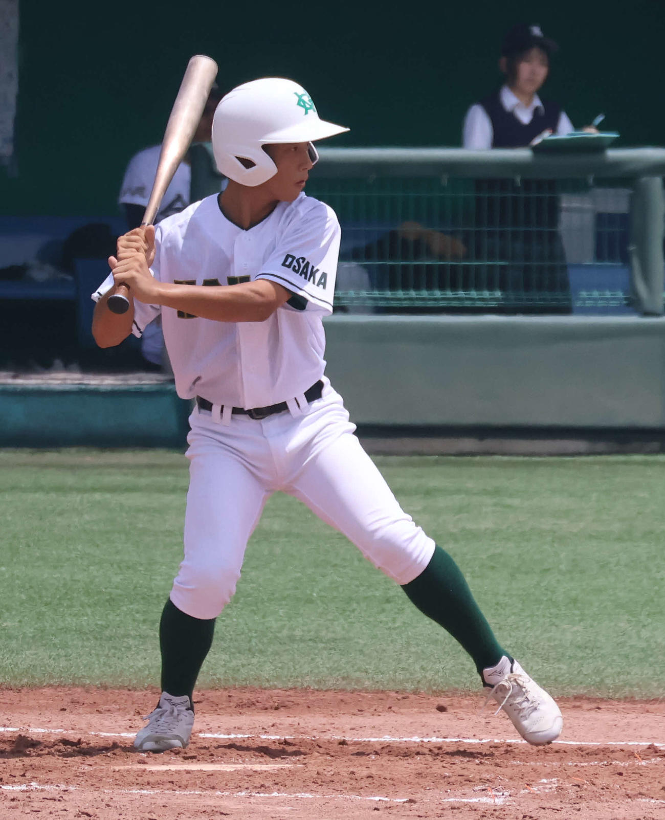 高校野球大阪大会　2回戦　金光八尾対農芸　打席に入る大阪農芸・佐藤（撮影・佐藤奨真）