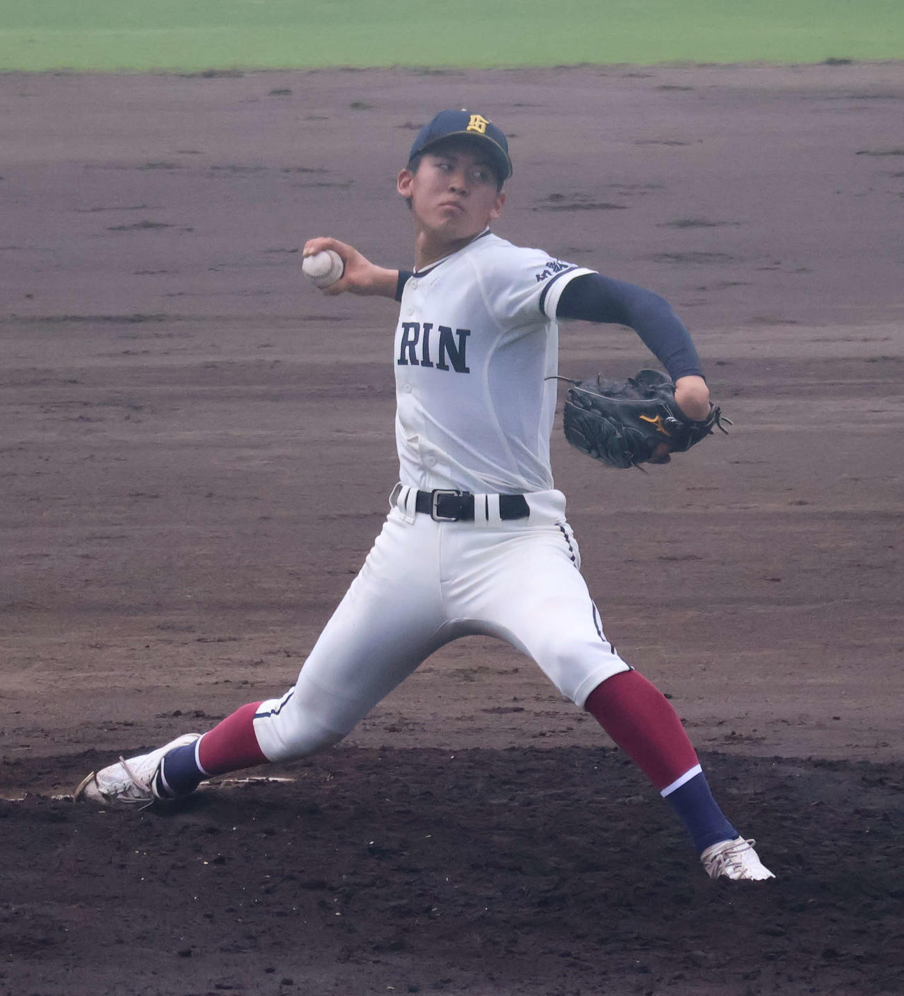 高校野球和歌山大会2回戦星林対和歌山東　先発した星林・則藤瑞起（撮影・佐藤奨真）
